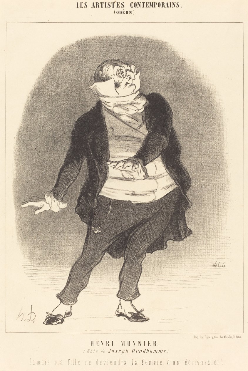 Henri Monnier (Papel de Joseph Prudhomme) de Honoré Daumier