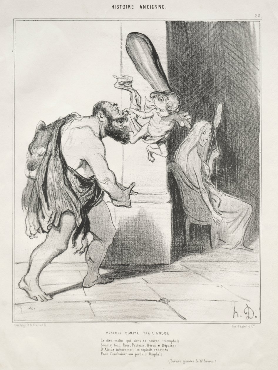 Hércules Domado por el Amor de Honoré Daumier