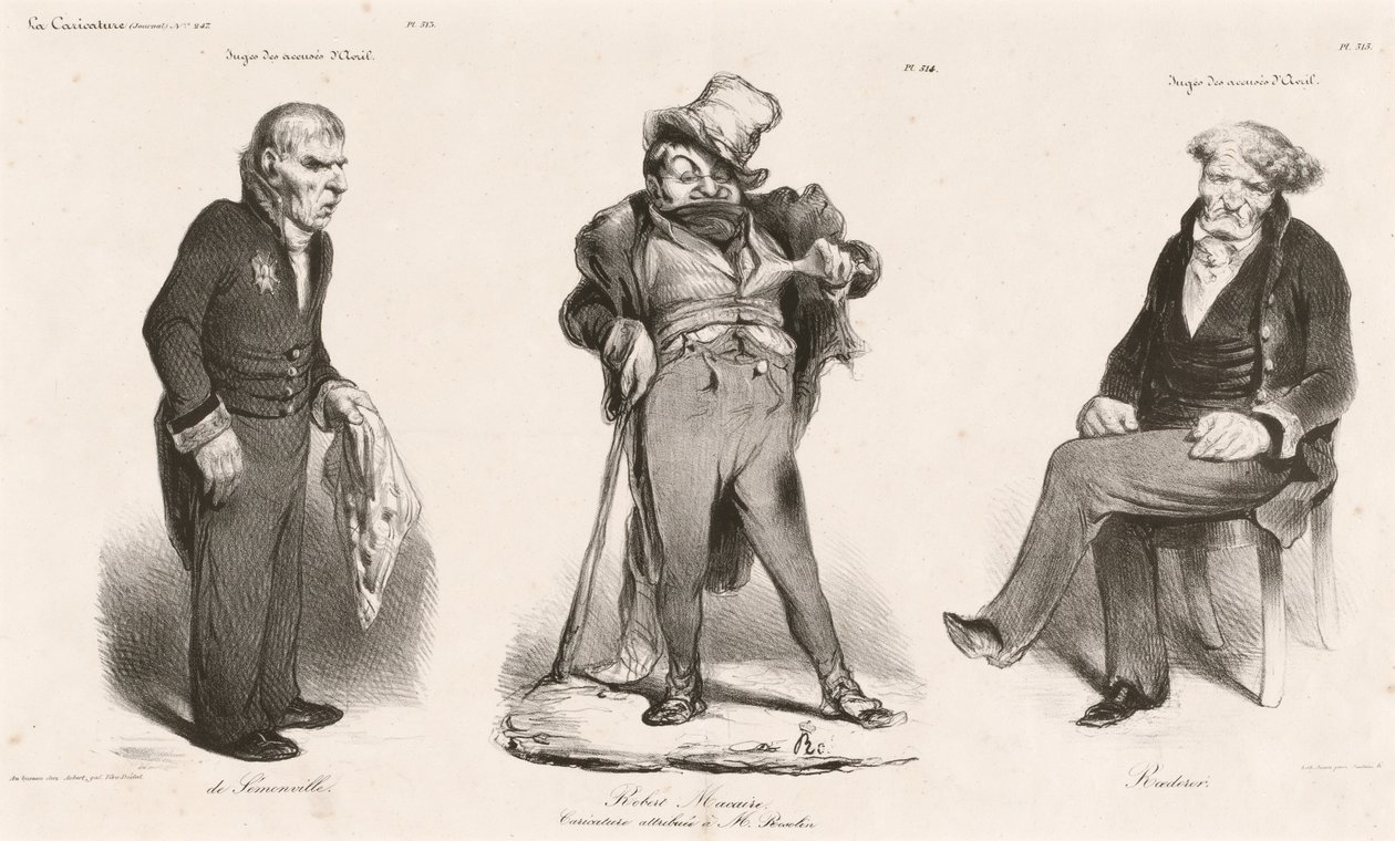 Huguet de Sémonville - Robert Macaire (Thiers) - Conde Roederer de Honoré Daumier