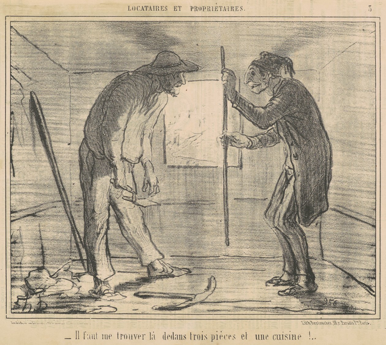 Debes encontrarme ... tres piezas ... de Honoré Daumier