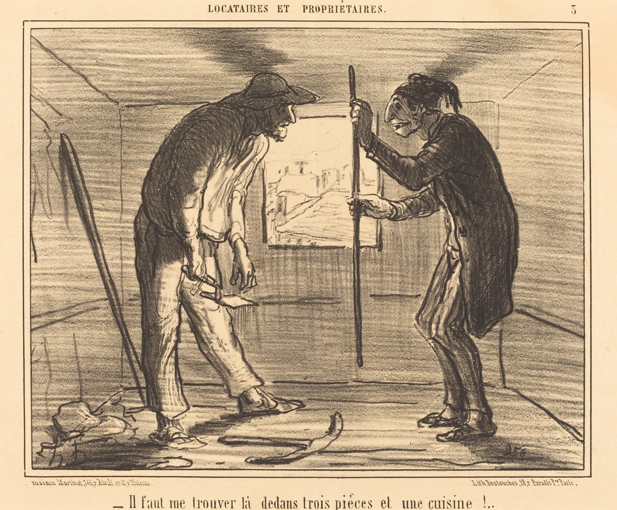 Il faut me trouver... trois pièces... de Honoré Daumier