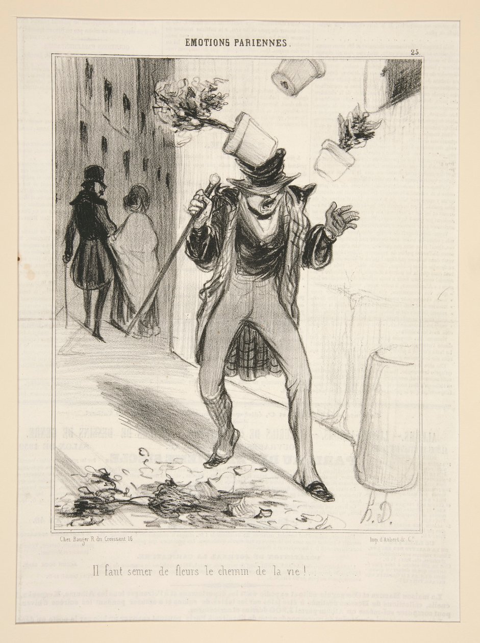 ¡Hay que sembrar flores el camino de la vida! de Honoré Daumier