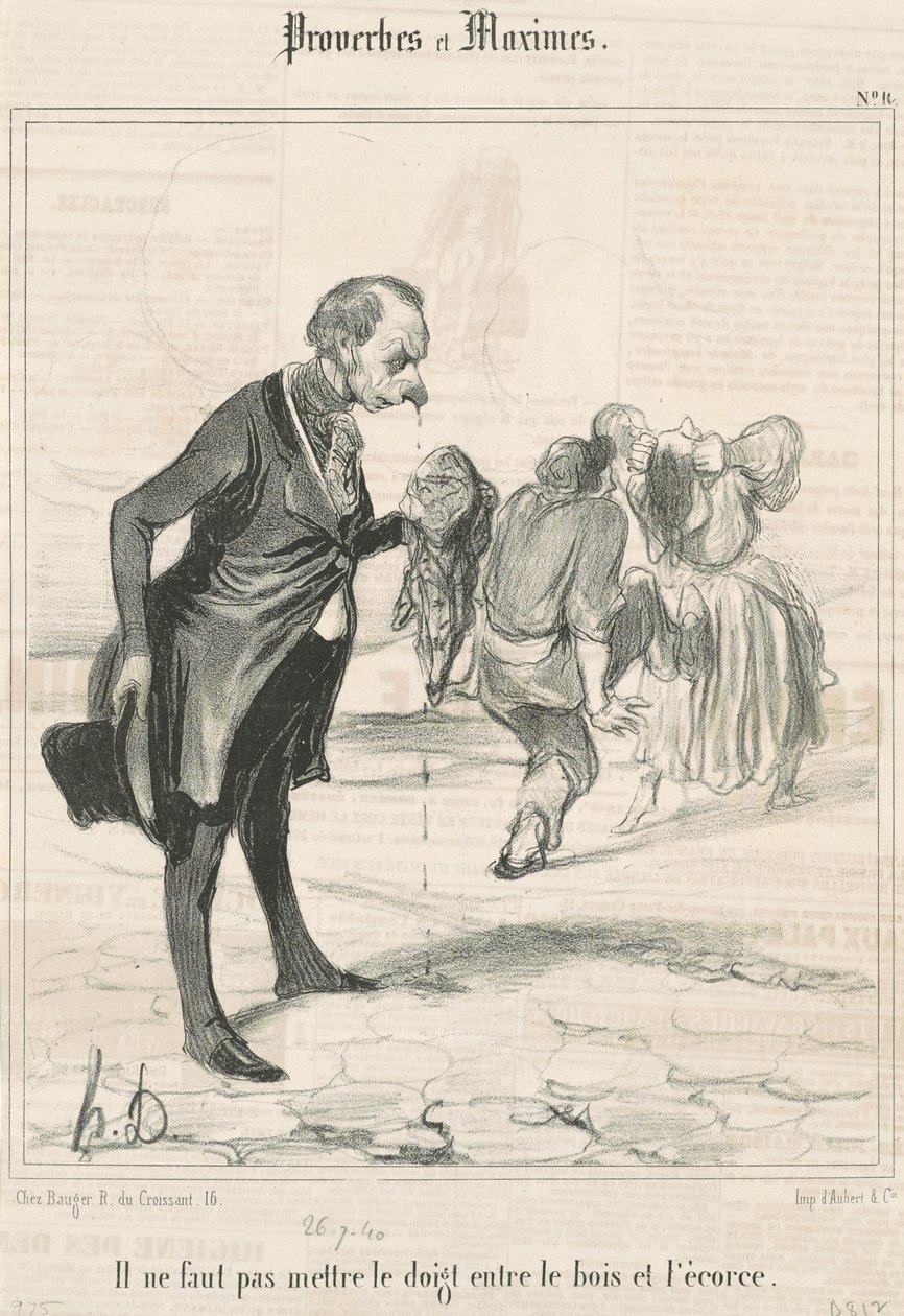 No debes poner el dedo ... de Honoré Daumier