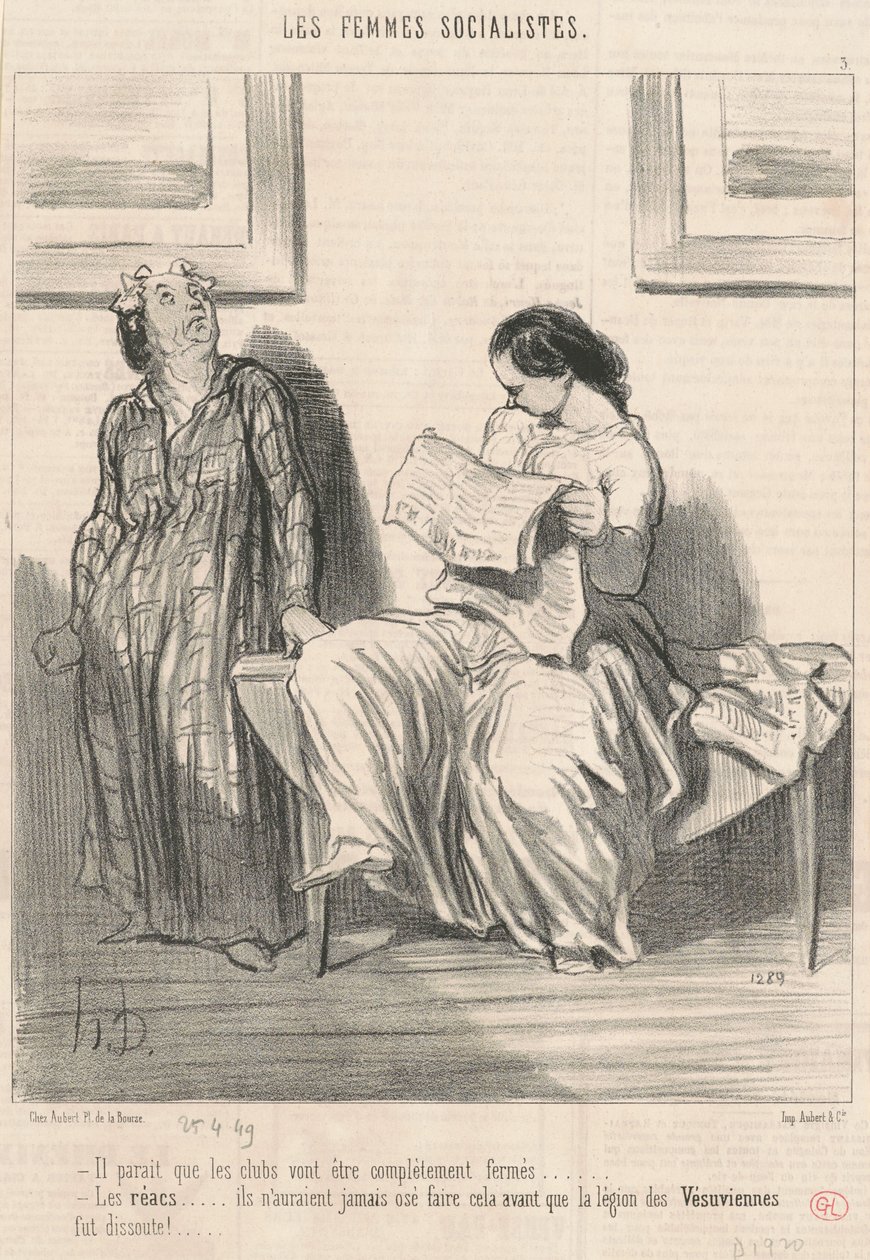 Parece que los clubes van a estar ... cerrados ... de Honoré Daumier