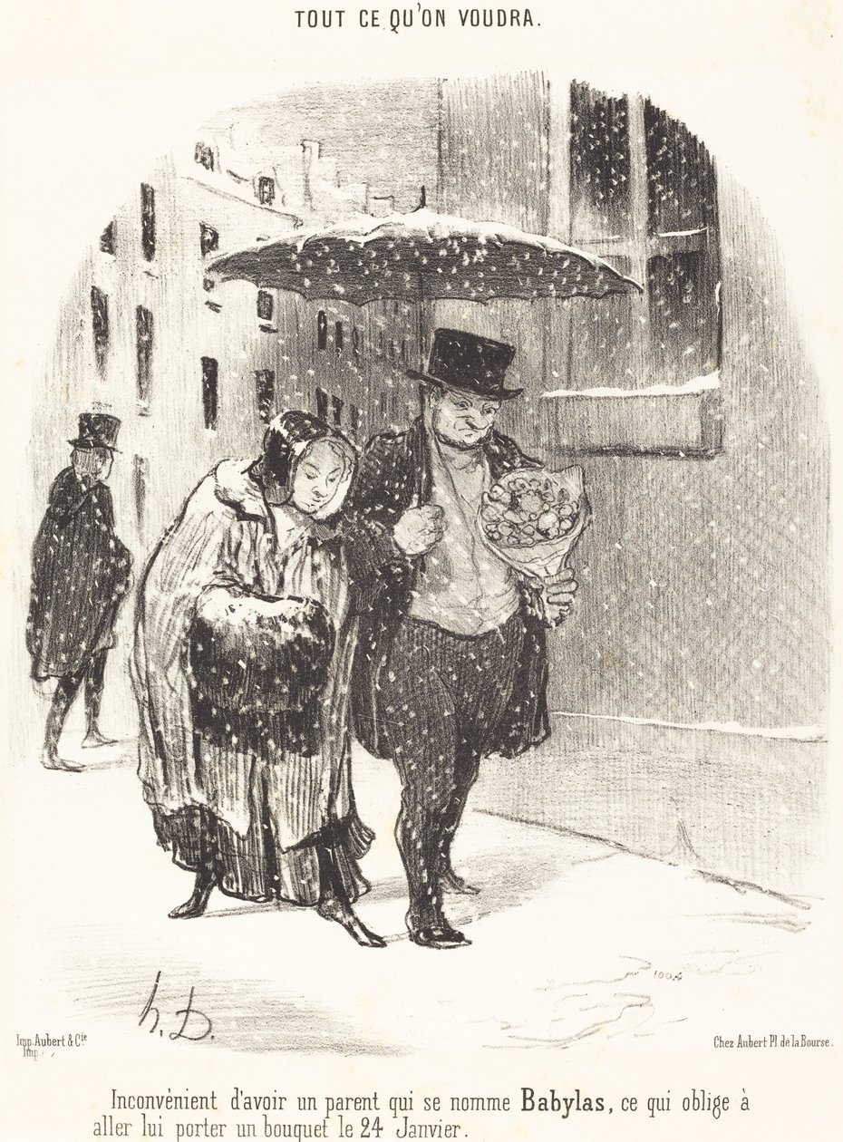Inconveniente de tener un pariente llamado Babylas... de Honoré Daumier