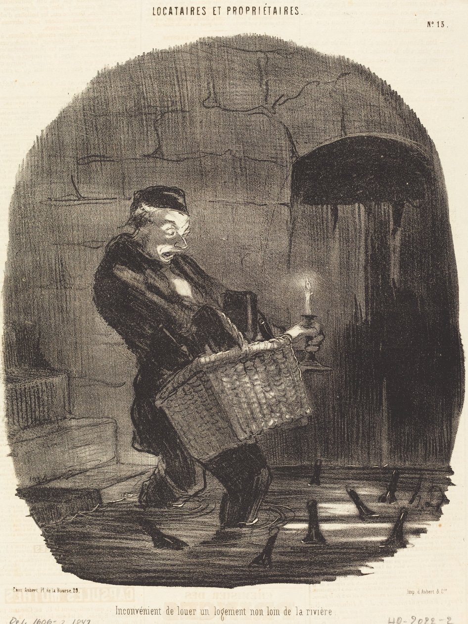 Inconveniente de alquilar... no lejos de un río de Honoré Daumier