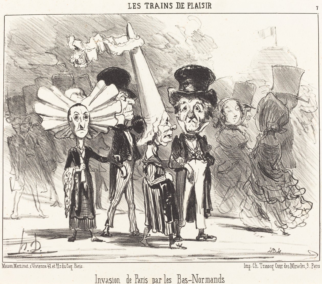 Invasión de París por los Bajo-Normandos de Honoré Daumier