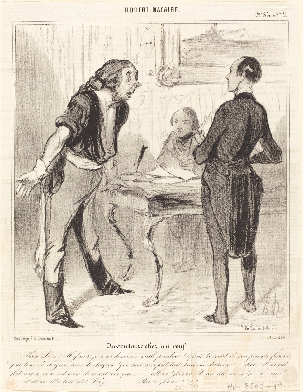 Inventario en casa de un viudo de Honoré Daumier