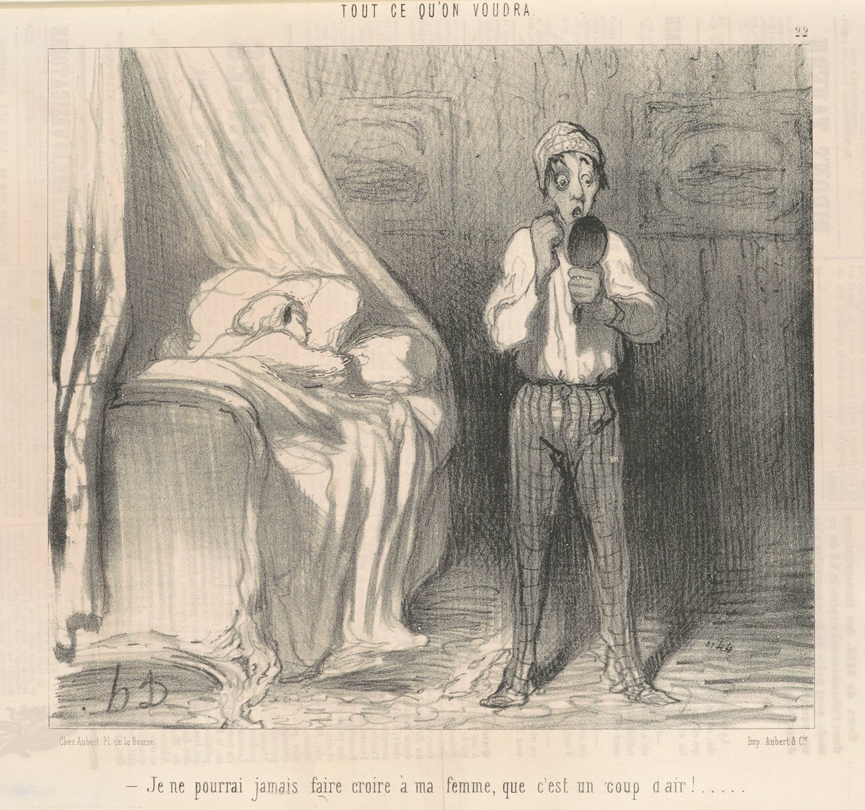 Nunca podré hacer creer a mi esposa... de Honoré Daumier