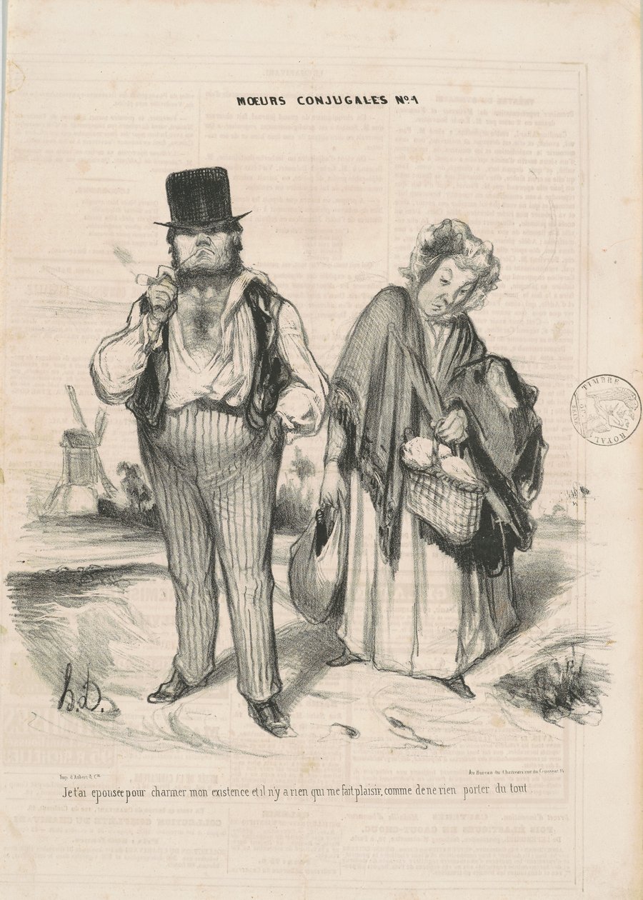 Te he casado para encantar mi existencia... de Honoré Daumier