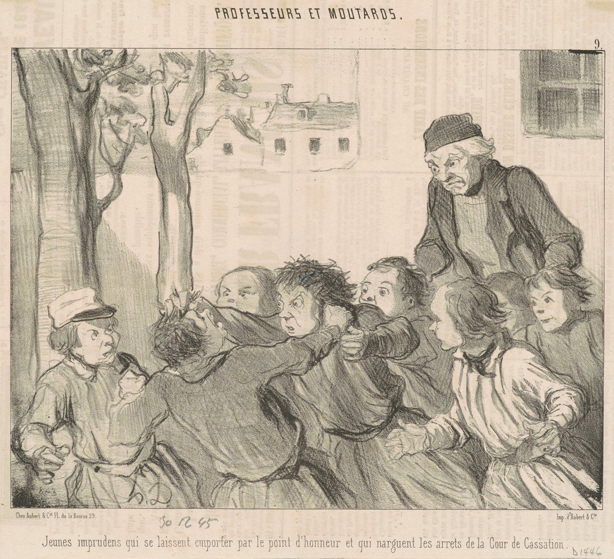 Jóvenes imprudentes que se dejan llevar... de Honoré Daumier