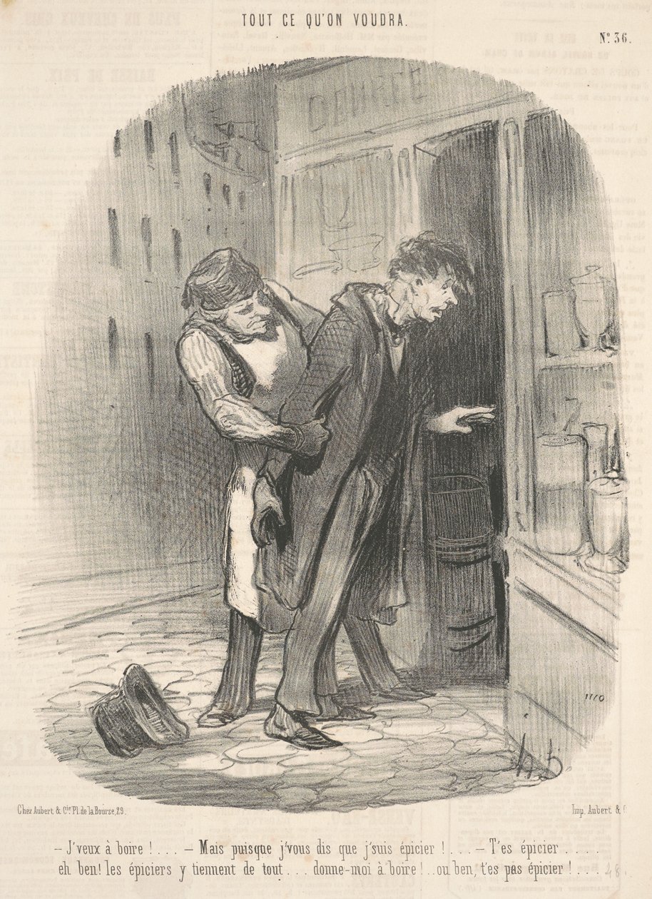 ¡Quiero beber! Pero si te digo ... de Honoré Daumier