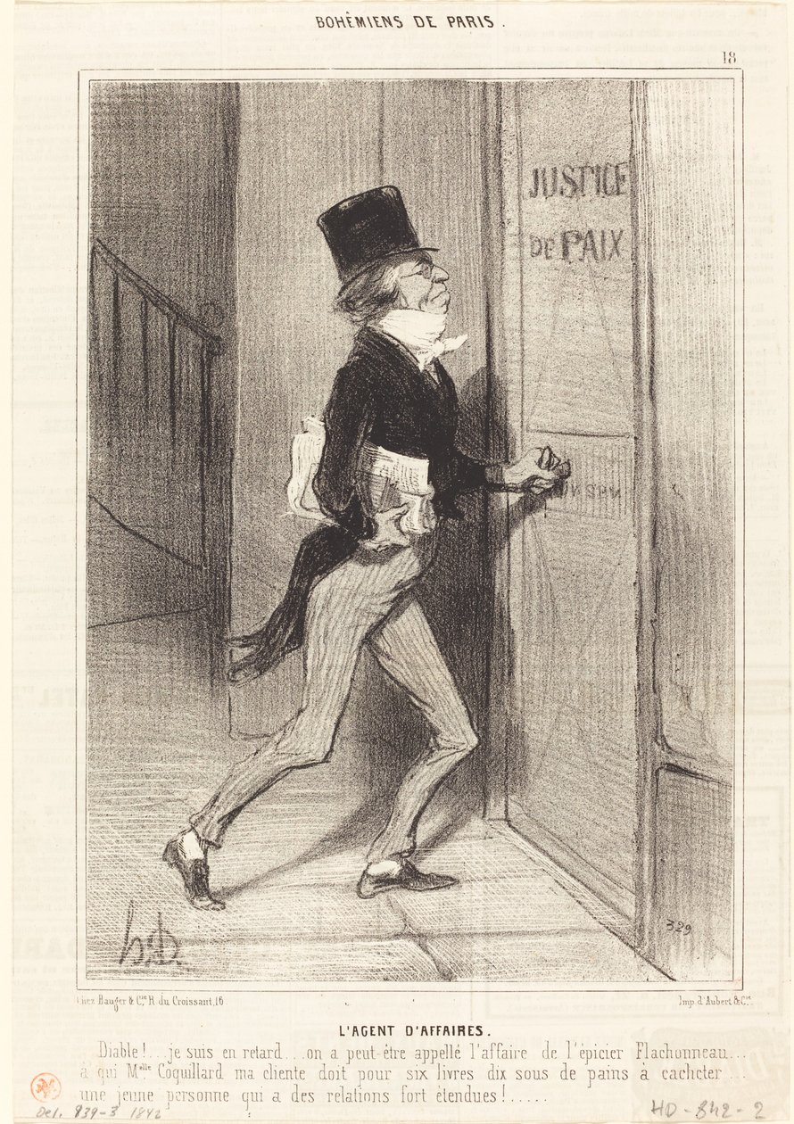 El agente de negocios de Honoré Daumier