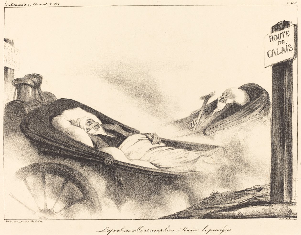 La Apoplejía reemplazando a la Parálisis en Londres de Honoré Daumier
