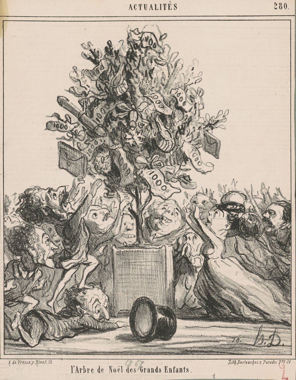 El árbol de Navidad de los Grandes Niños de Honoré Daumier