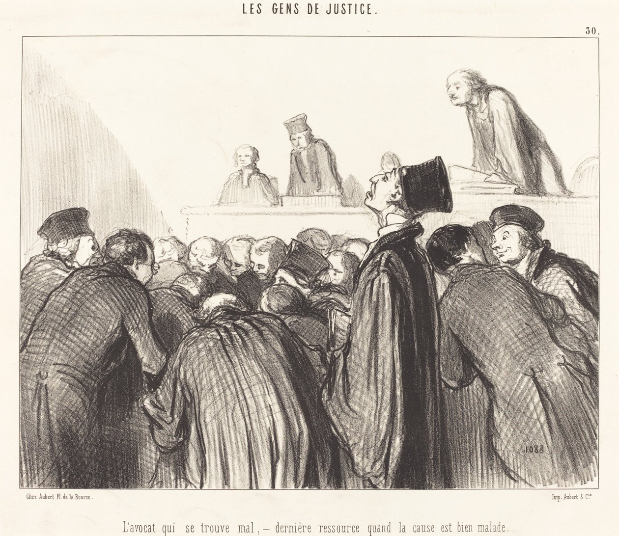 El abogado que se encuentra mal de Honoré Daumier