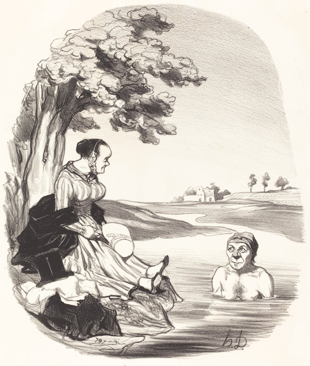 El agua es deliciosa... te lo aseguro... de Honoré Daumier