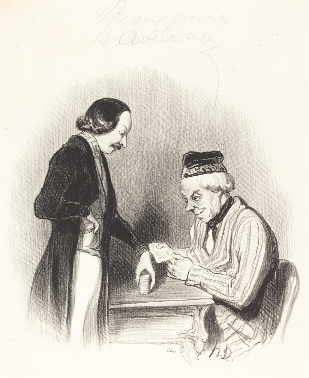 El descuento de un billete de Honoré Daumier