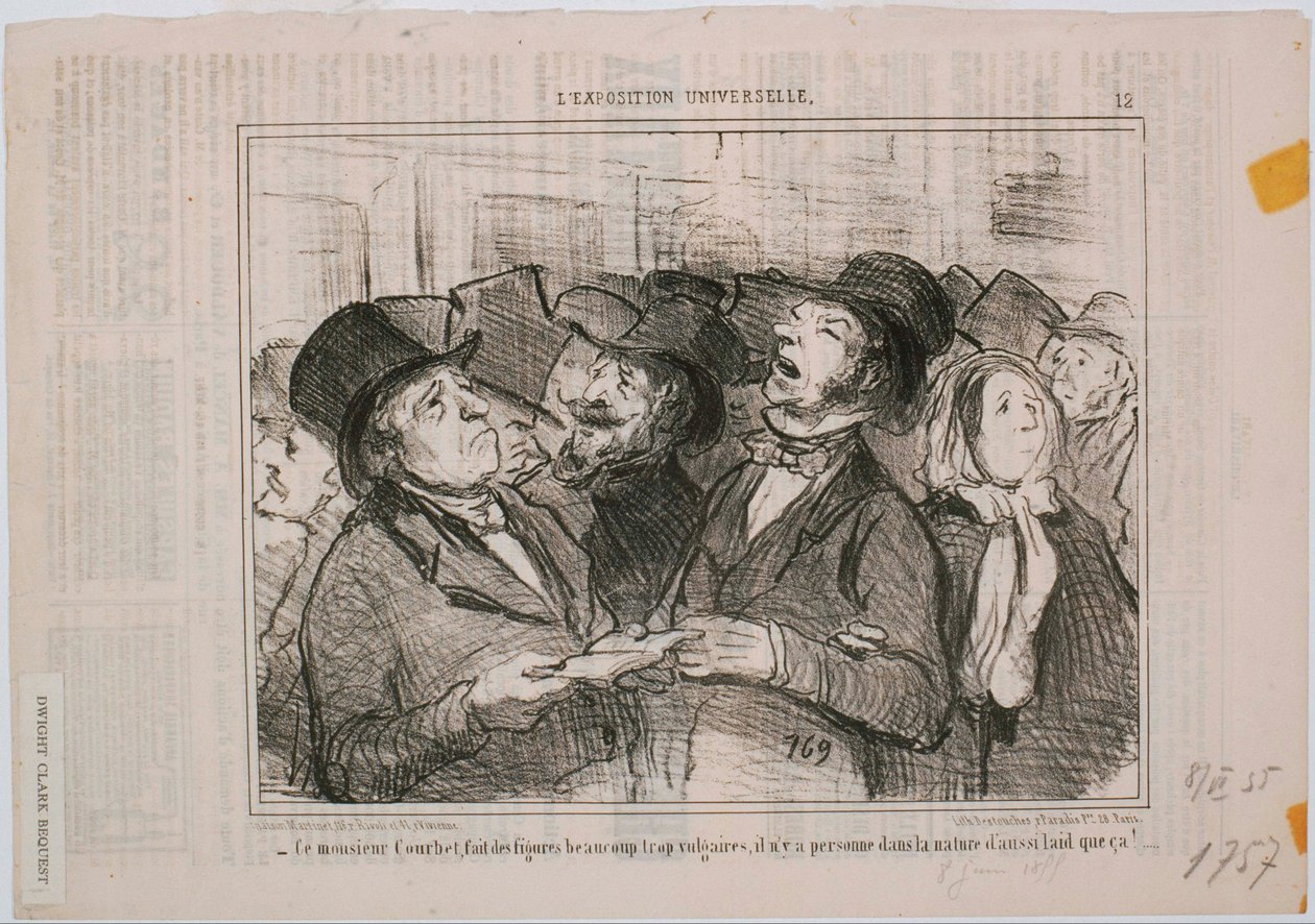 La Exposición Universal: El Sr. Courbet hace...Figuras vulgares de Honoré Daumier