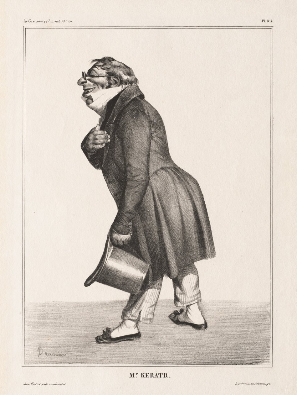 La Caricature, Pl. 314, Conde de Keratry, 1833 de Honoré Daumier