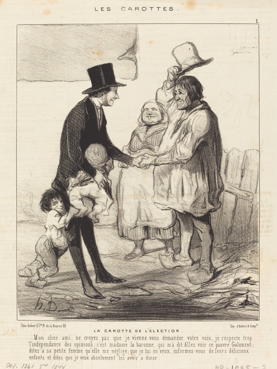 La Zanahoria de la Elección de Honoré Daumier