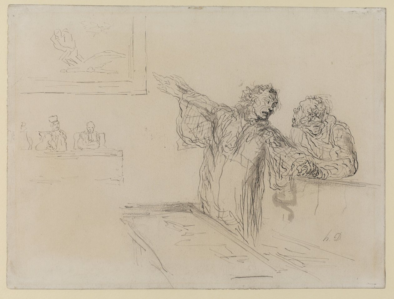 La Defensa, c.1865 de Honoré Daumier
