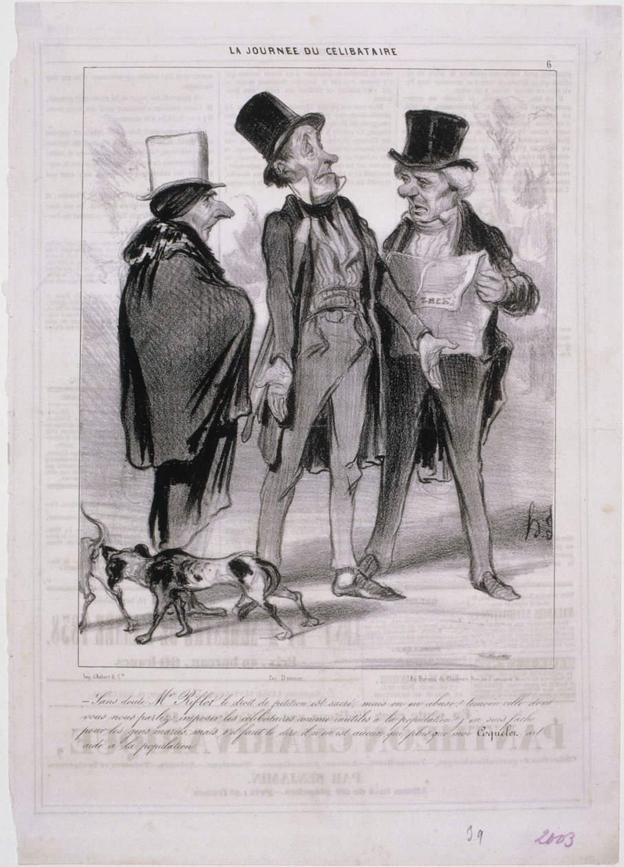 El Día del Soltero de Honoré Daumier