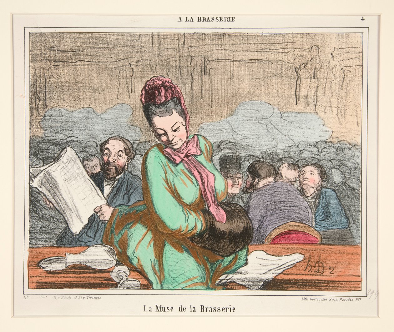 La musa de la cervecería, de A La Brasserie de Honoré Daumier