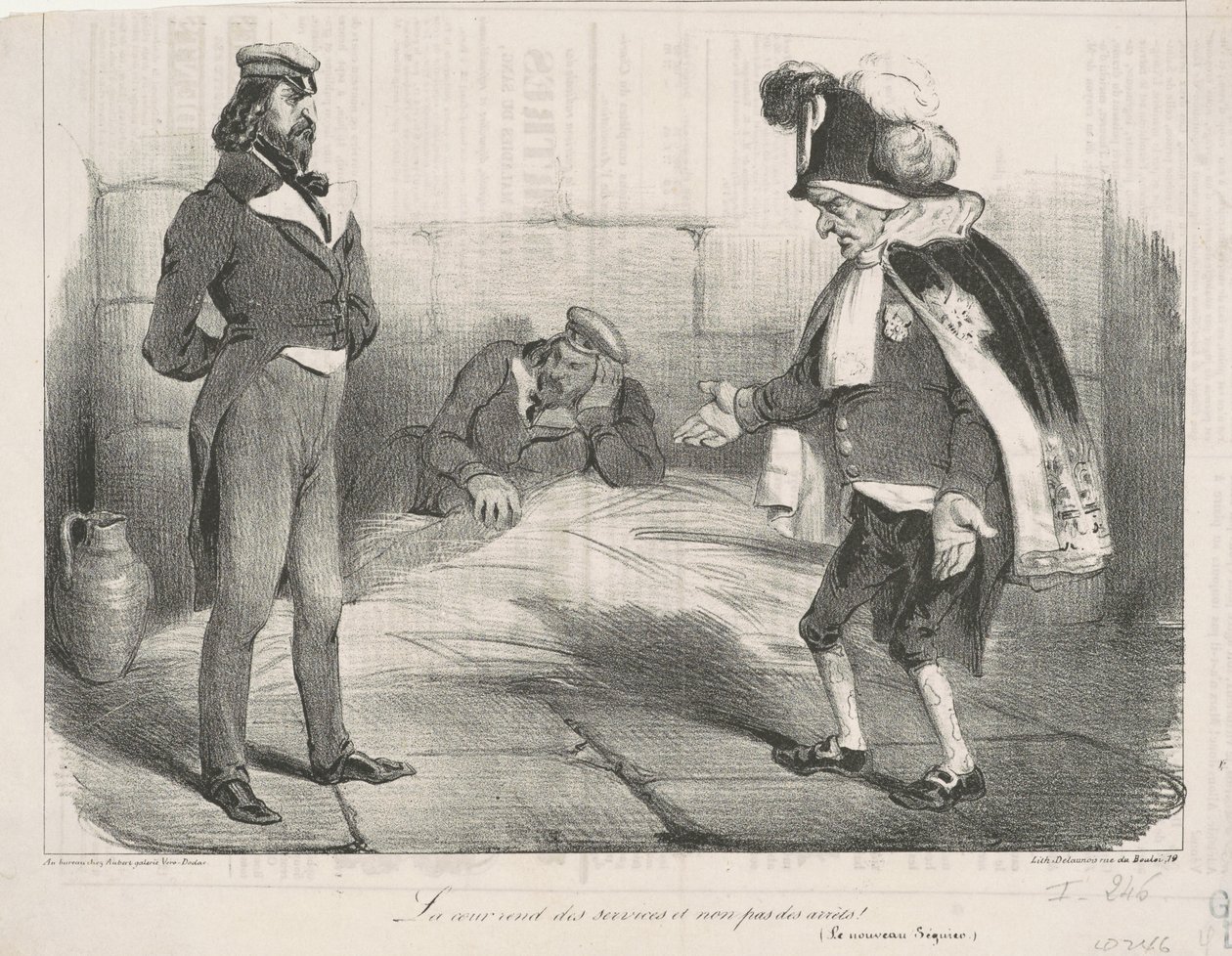 ¡La corte presta servicios y no fallos! de Honoré Daumier