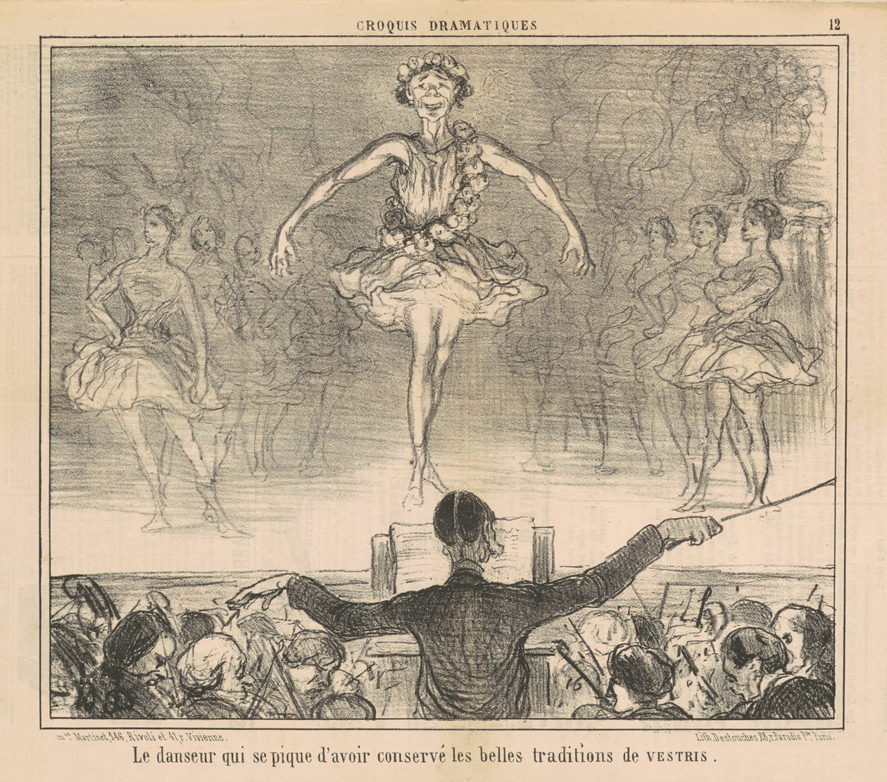 El bailarín que se jacta de haber conservado de Honoré Daumier