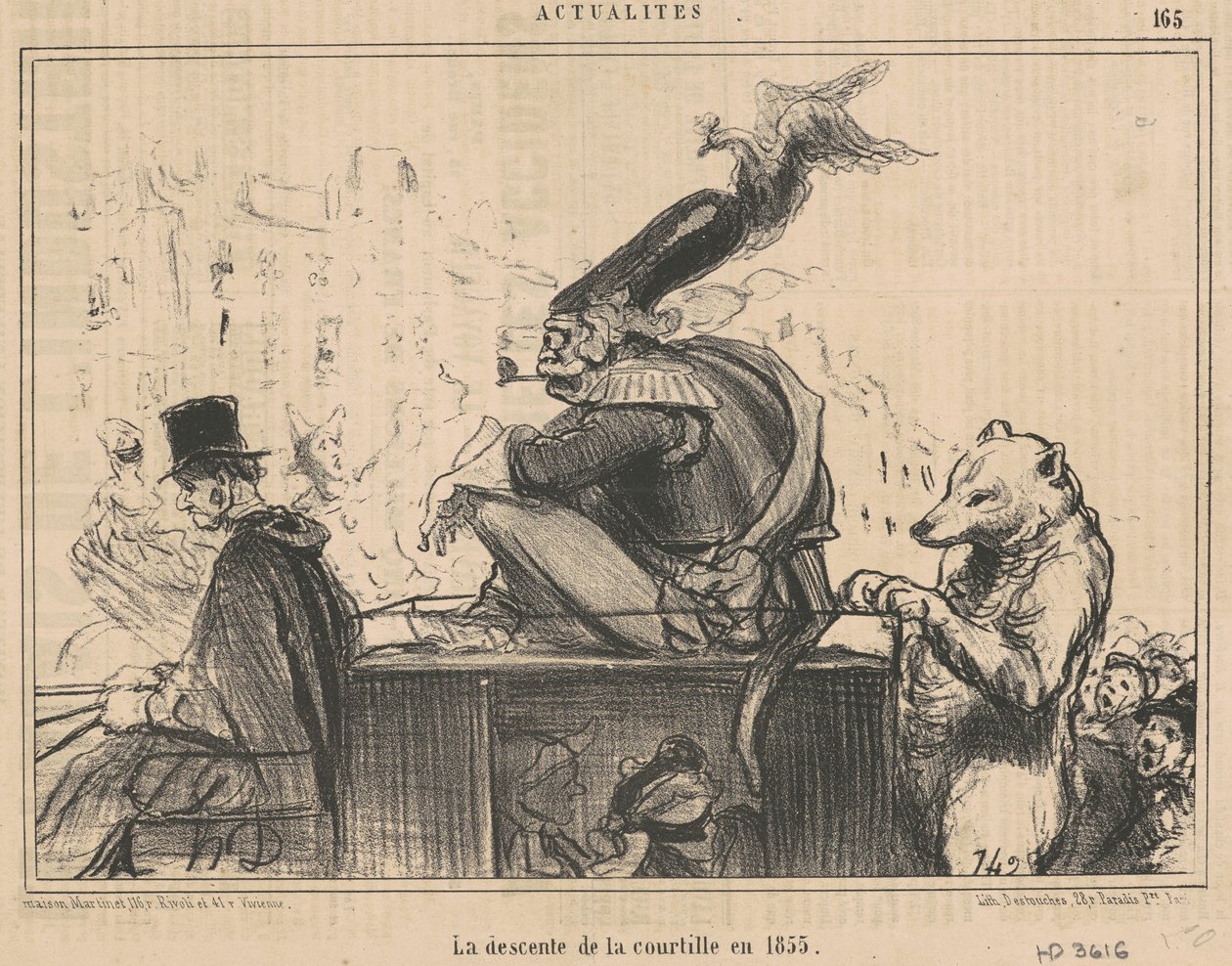 El descenso de la Courtille en 1855 de Honoré Daumier