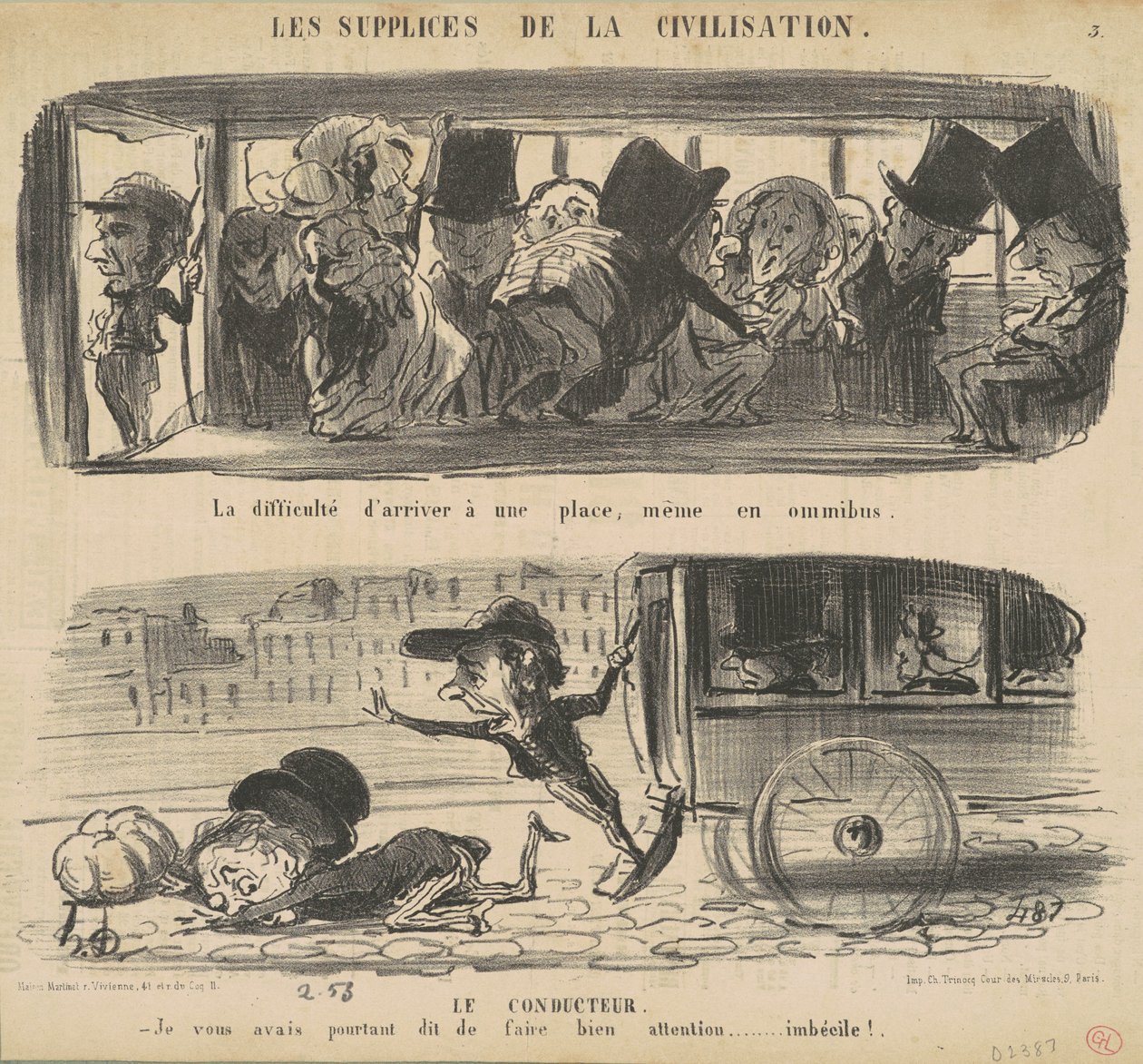 La dificultad de conseguir un puesto de Honoré Daumier
