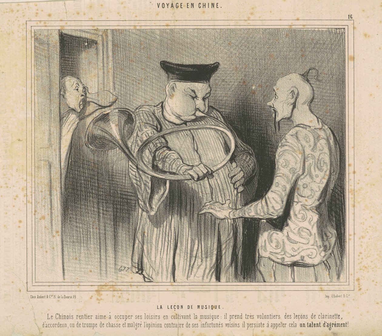 La lección de música de Honoré Daumier