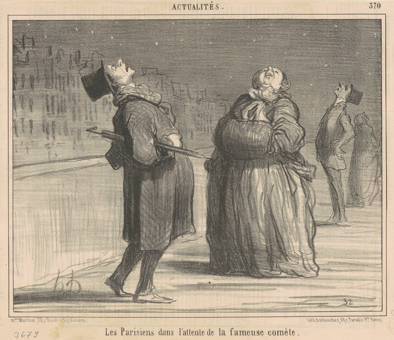 Los parisinos en espera del... cometa de Honoré Daumier