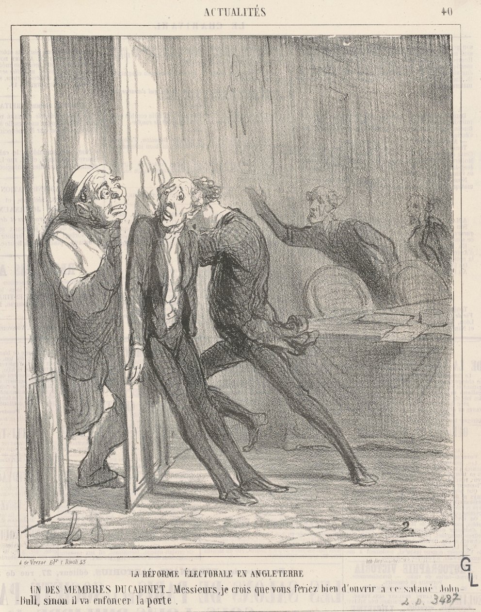 La reforma electoral en Inglaterra de Honoré Daumier