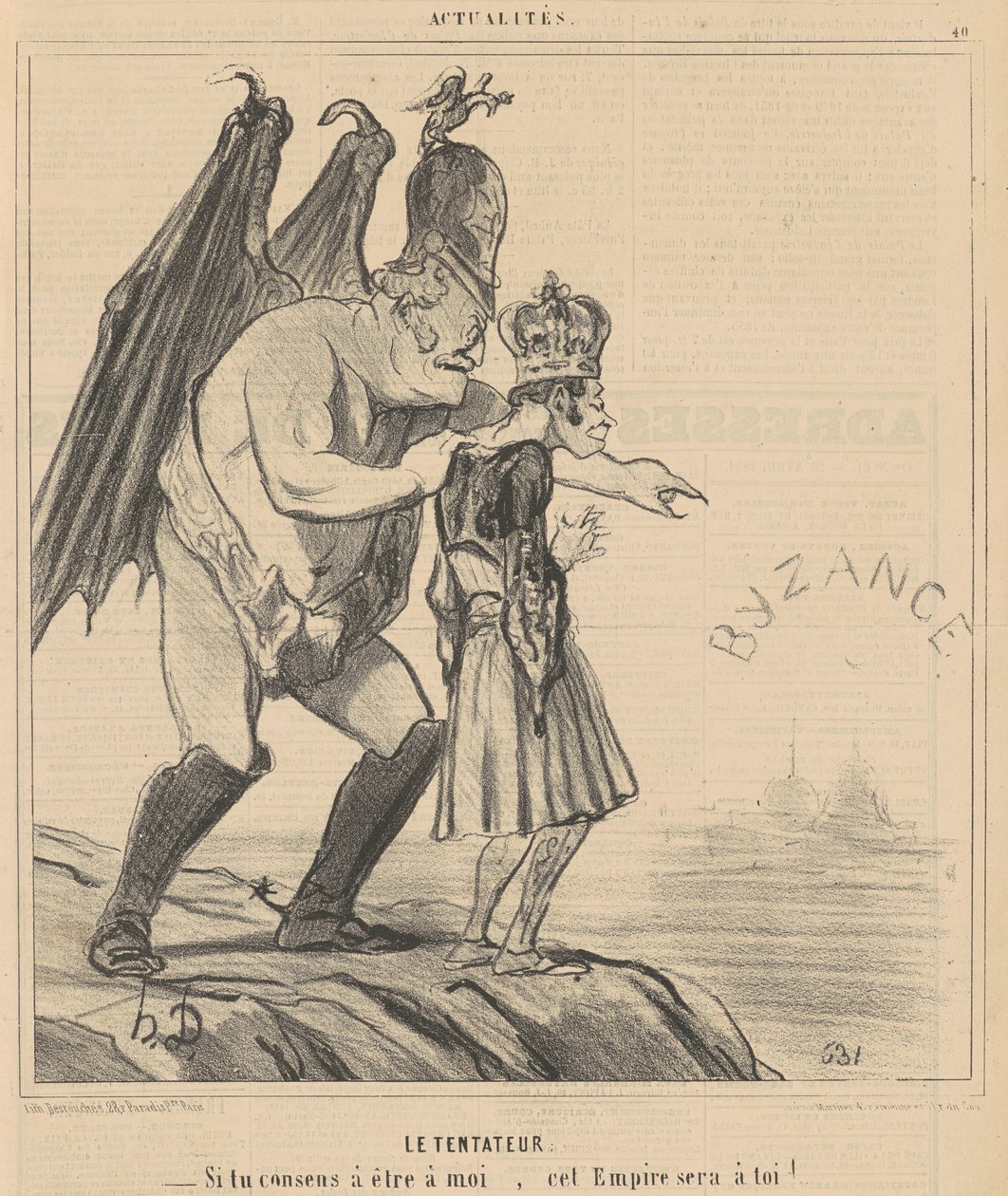 El tentador de Honoré Daumier