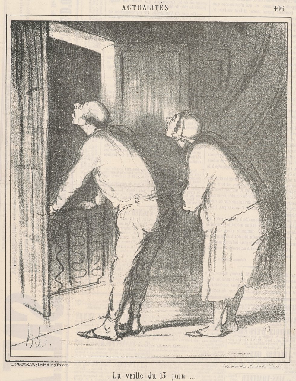 La víspera del 13 de junio de Honoré Daumier