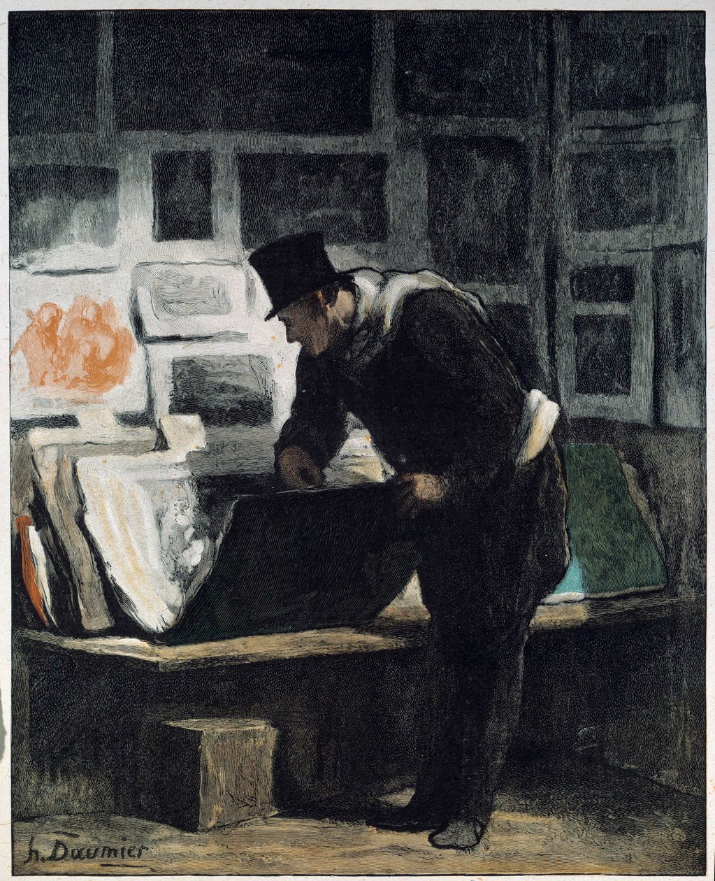 El aficionado a las impresiones de Honoré Daumier