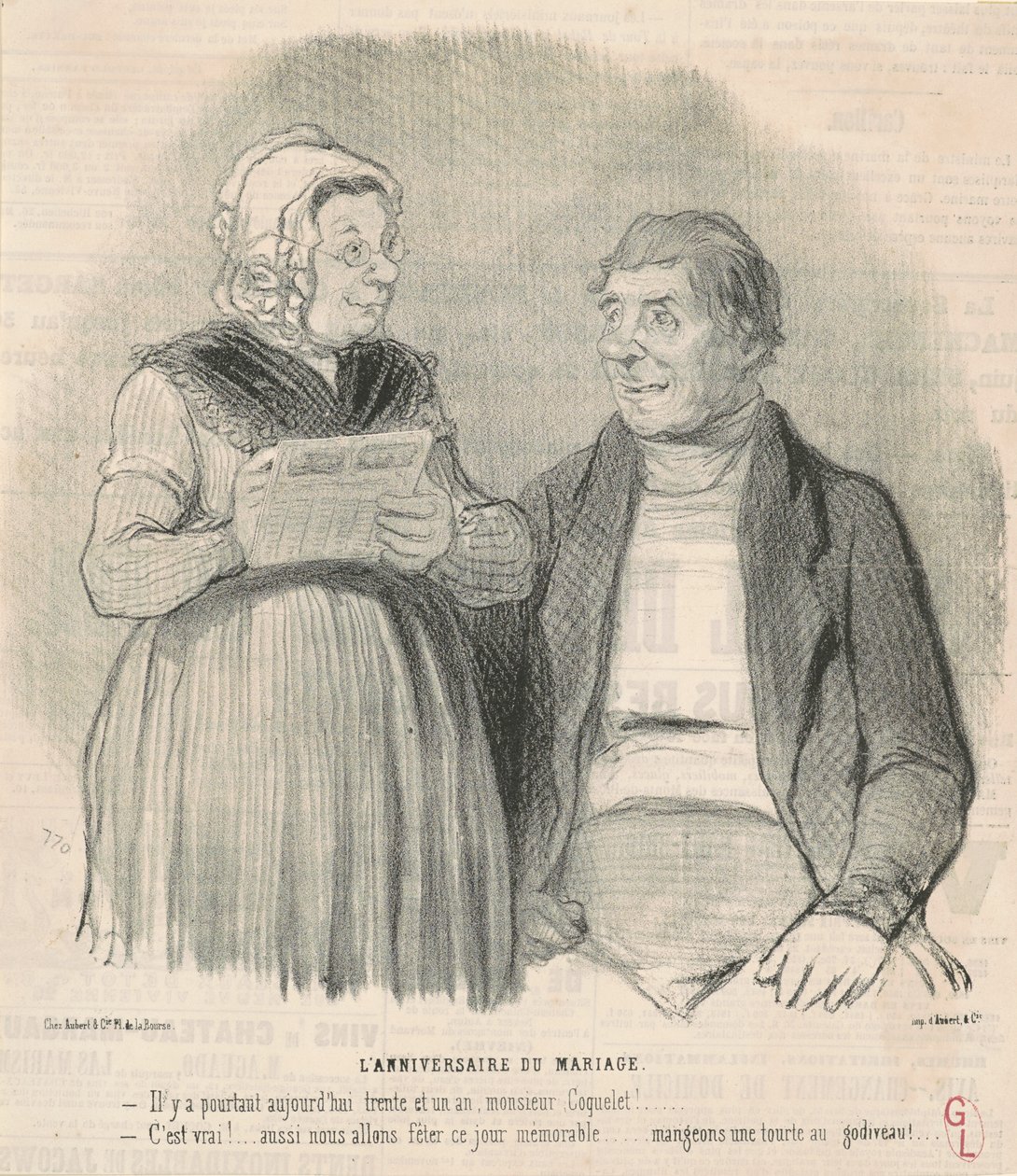 El aniversario de bodas de Honoré Daumier