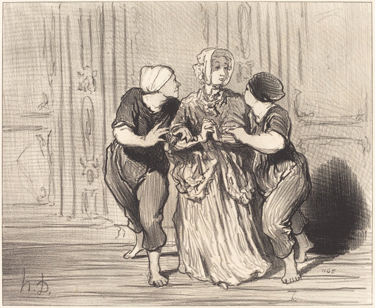 El bello sexo en la escuela de natación de Honoré Daumier