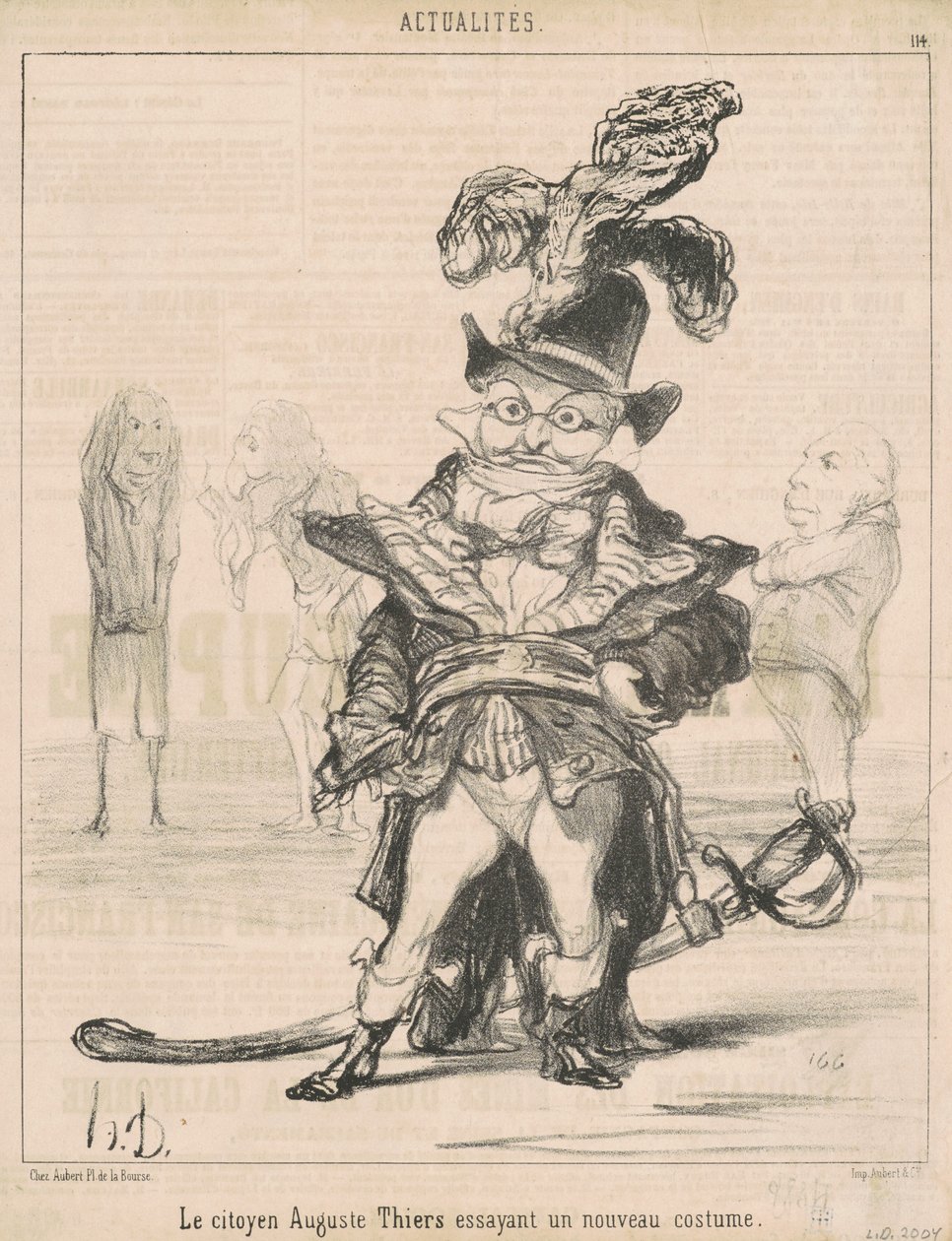 El Ciudadano... Thiers probando un nuevo traje de Honoré Daumier