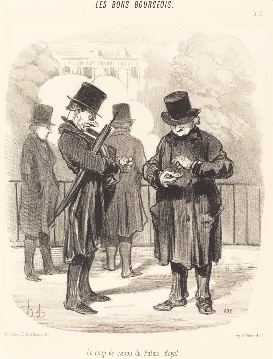 El disparo de cañón del Palais-Royal de Honoré Daumier
