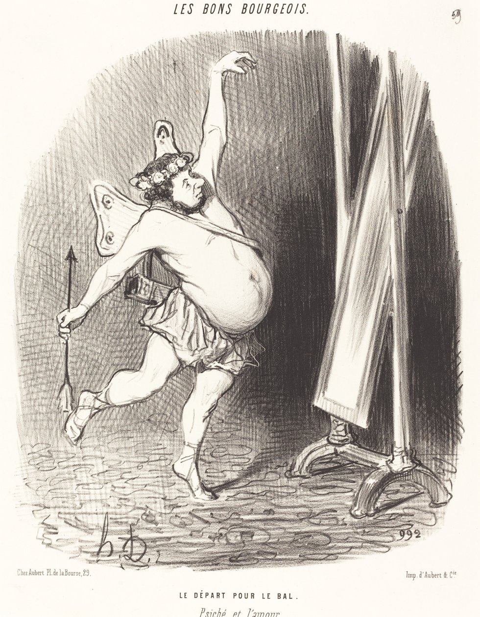 La partida para el baile de Honoré Daumier