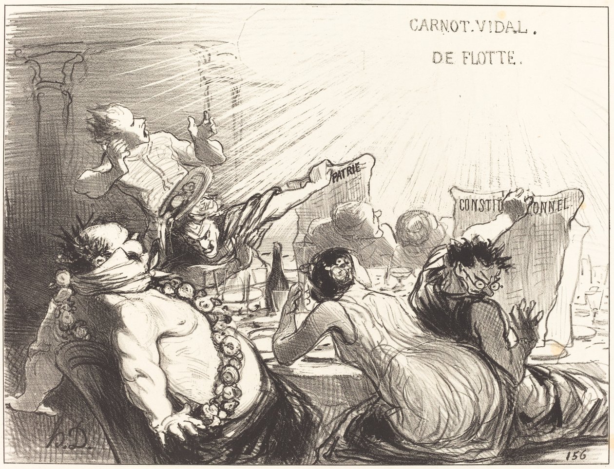 El festín de Baltazar-Véron de Honoré Daumier