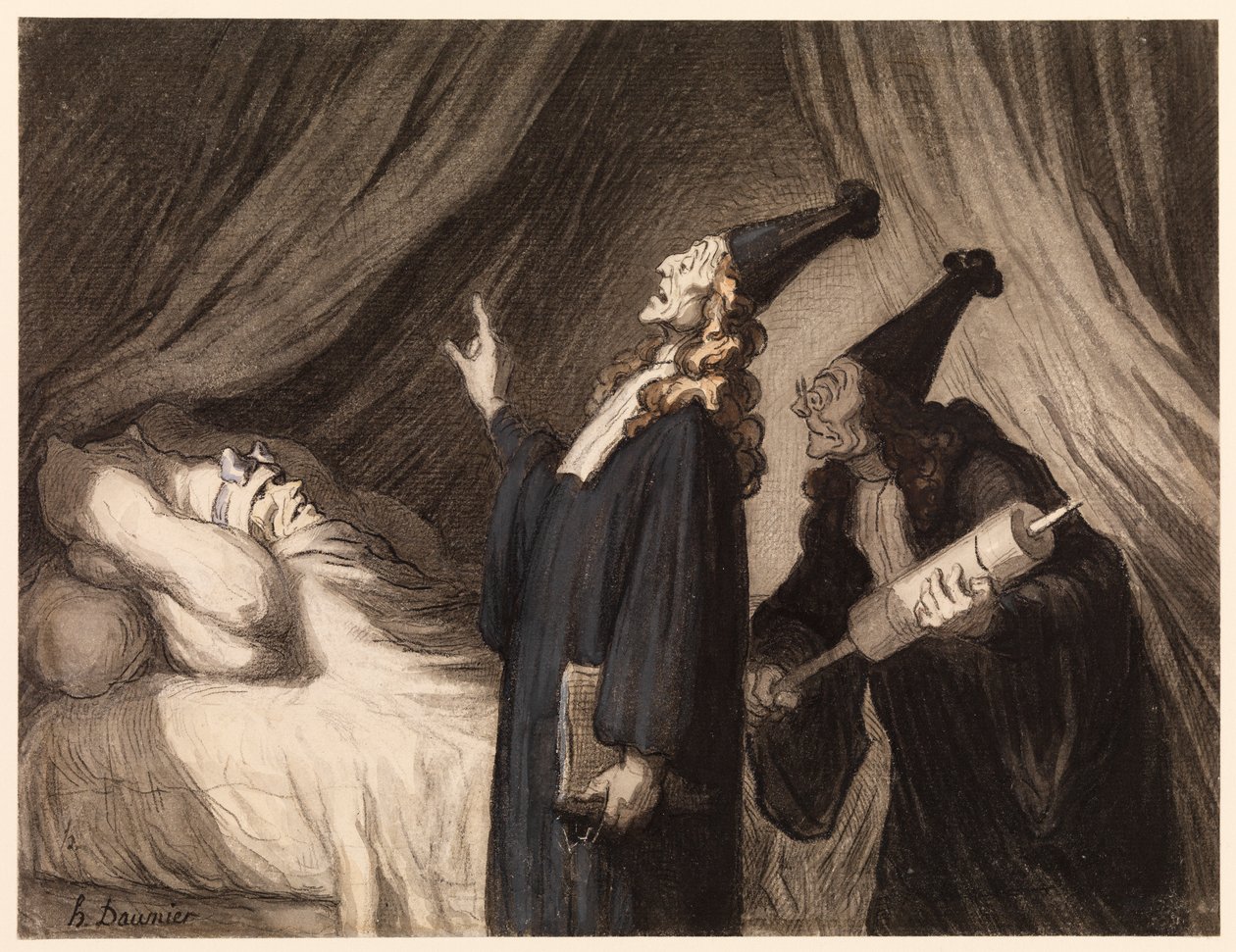 El enfermo imaginario de Honoré Daumier