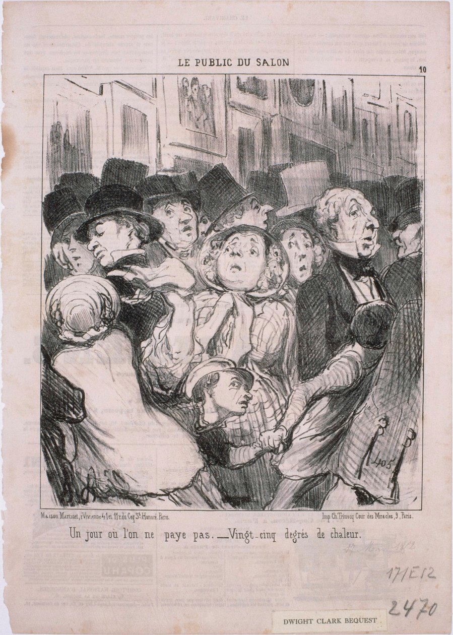 El Público del Salón- Un día en que no se paga... de Honoré Daumier