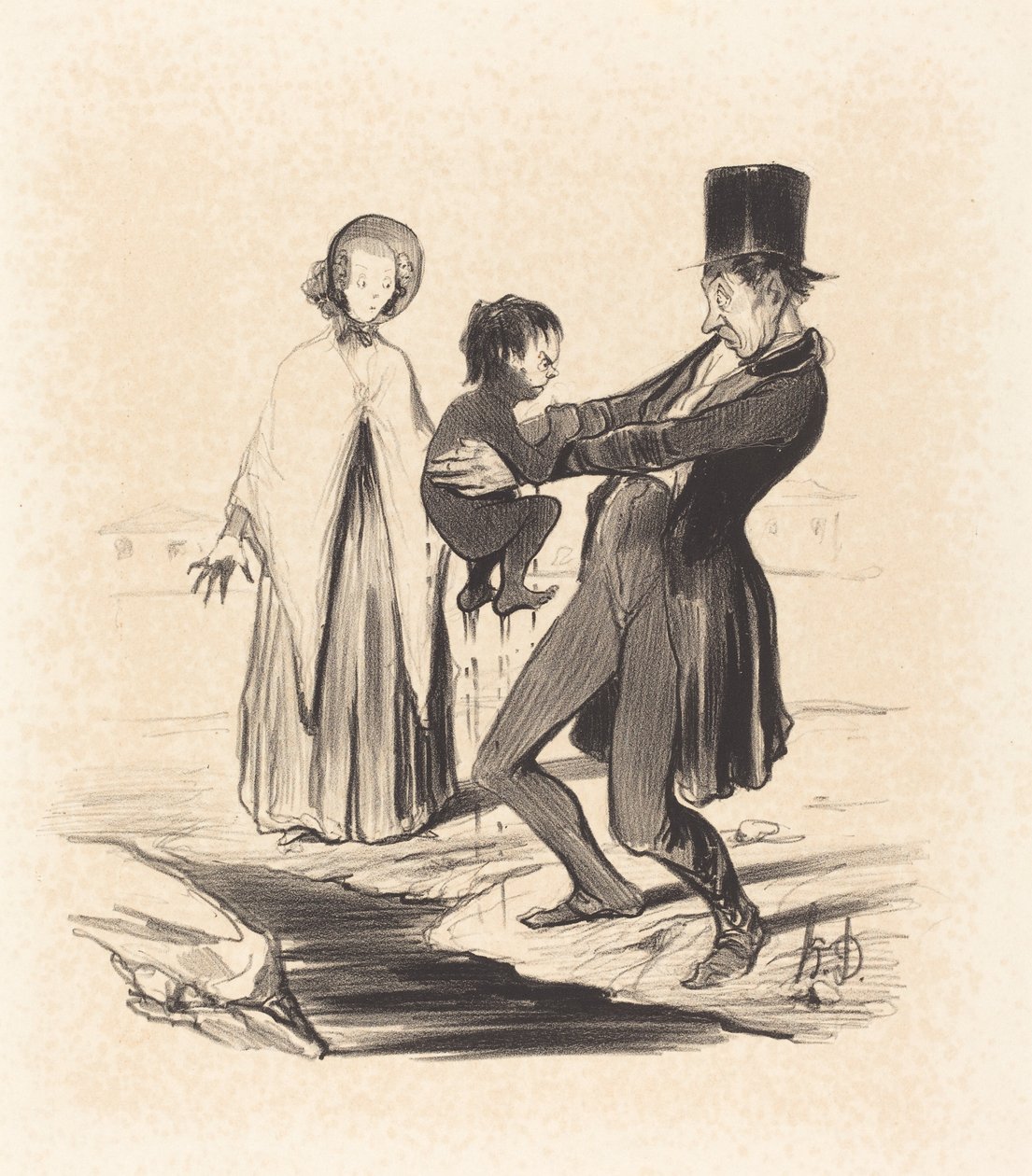 Le Puits de Grenelle de Honoré Daumier