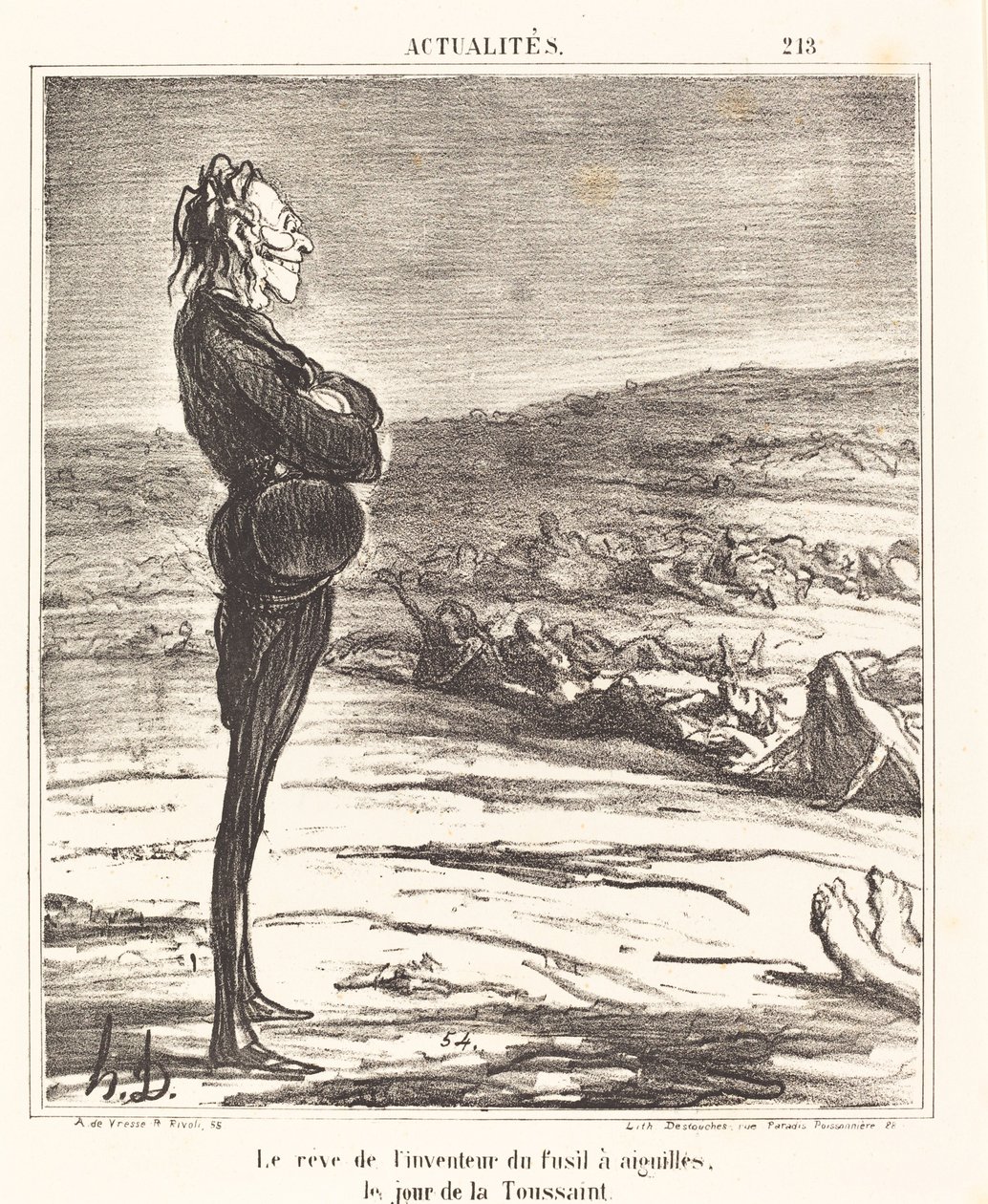 El sueño del inventor del fusil de aguja... de Honoré Daumier