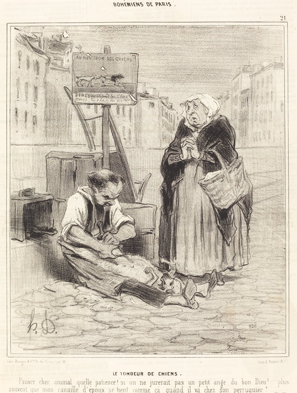 El esquilador de perros de Honoré Daumier