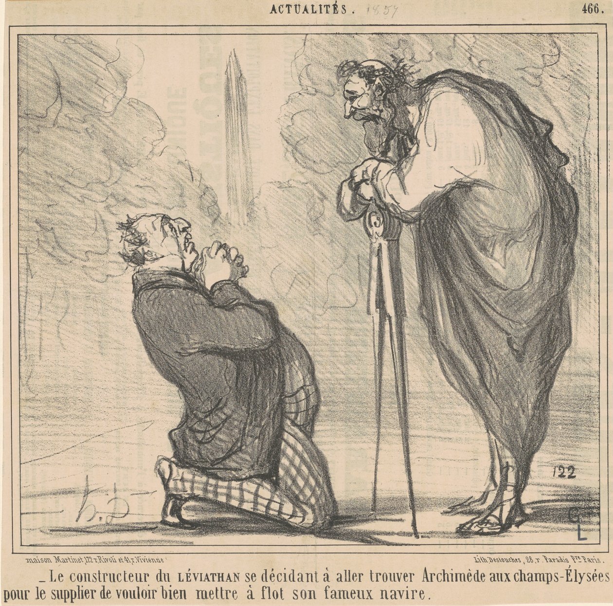 El constructor del Leviatán decidiéndose... de Honoré Daumier